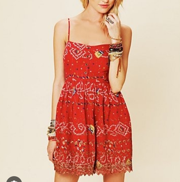 Free People Dresses & Skirts - Free People Mini Dress Xs Red